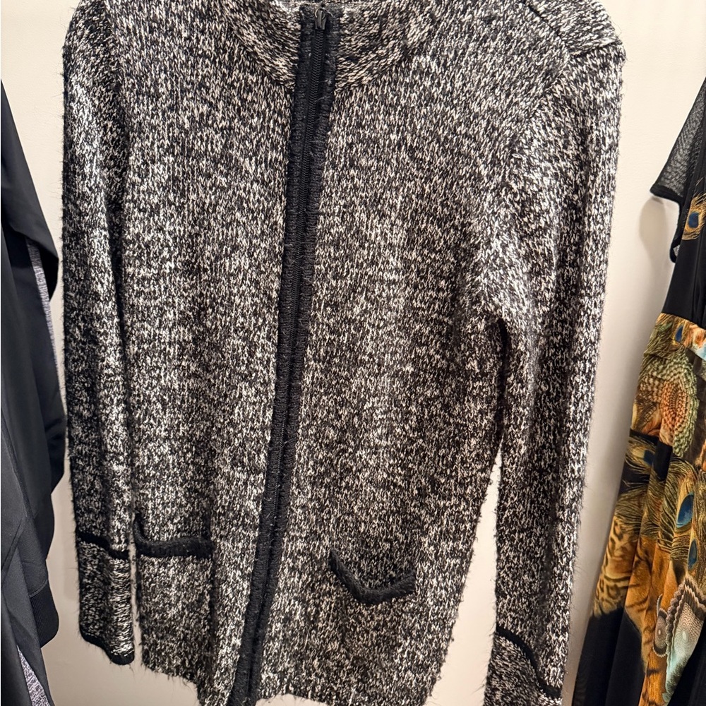 Black and White Knit Cardigan - Picture 1 of 1